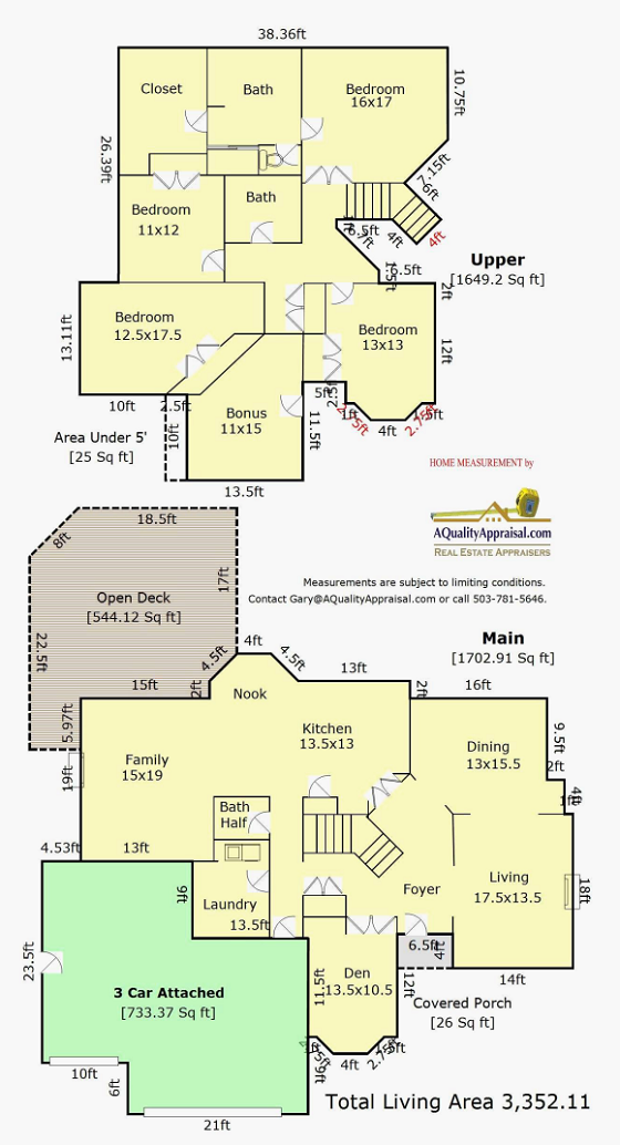 Room Service Floor Plan Appraiser Home Measurement Sketch